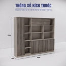 Tủ Tài Liệu Lãnh Đạo Bố Cục Tủ Đứng Kết Hợp Kệ Mở - THS391