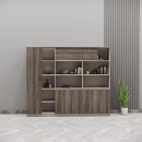 Tủ Tài Liệu Lãnh Đạo Bố Cục Tủ Đứng Kết Hợp Kệ Mở - THS391