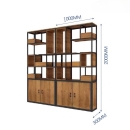Tủ Tài Liệu Gỗ Liền Kệ Trang Trí - THS192