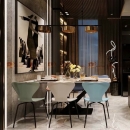 Ghế Cafe Tiếp Khách, Bằng Nhựa, Dáng Thiên Nga - CF9