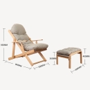 Ghế Thư Giản Chân Xếp Gỗ Sồi - GTG12