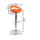Ghế Bar Nhựa ABS Lưng Hở Nâng Hạ - QB18