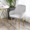 Ghế Ăn LARA Kiểu Sofa Đơn Chân Mạ Vàng - GA46
