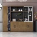 Tủ Tài Liệu Gỗ Tích Hợp Kệ Trang Trí - THS247