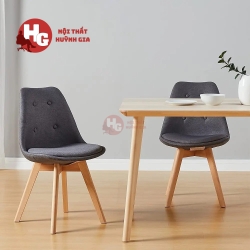 Ghế Eames Bọc Vải Chân Gỗ Sồi - CF48