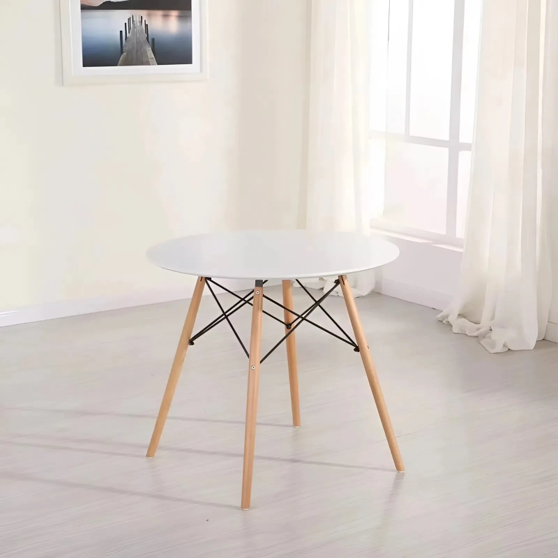 Bàn Cà Phê Tiếp Khách Mặt Tròn Eames 4 Chân - BCF2