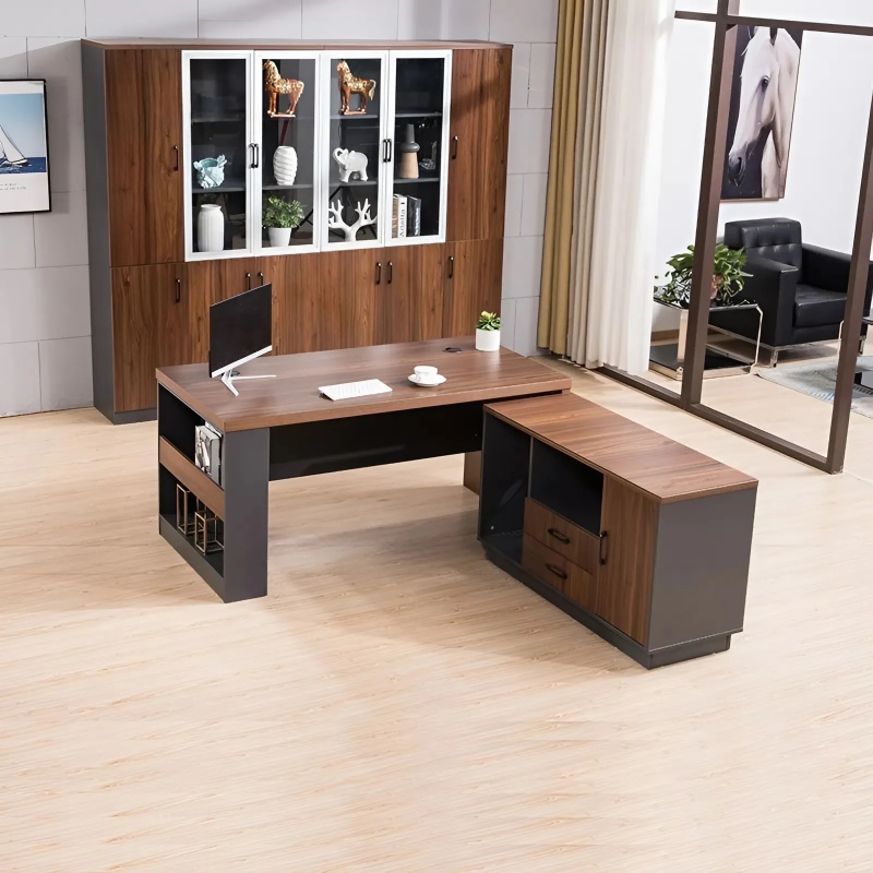 Bàn Giám Đốc Thiết Kế Yếm Lửng Phối Màu Sang Trọng - BGD184