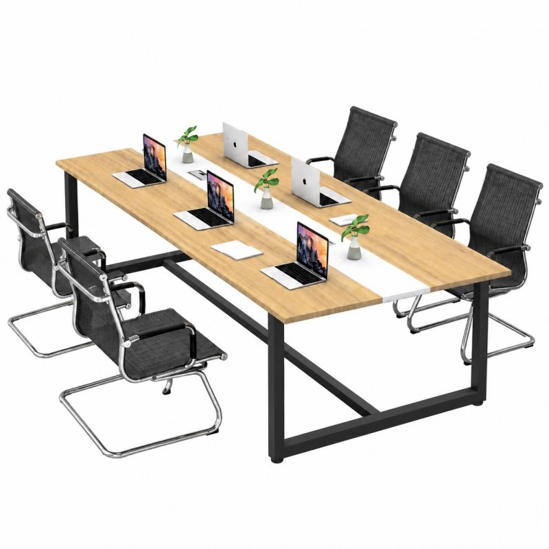 Bàn Họp Văn Phòng Chân Sắt Sơn Tĩnh Điện 240x120x75cm - BH55
