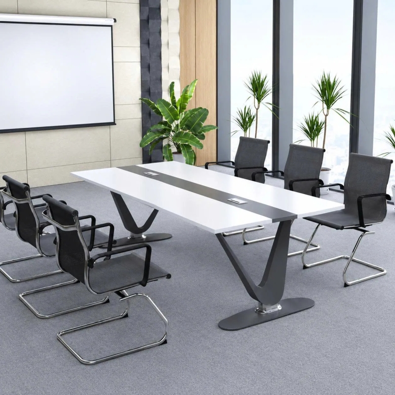 Bàn Họp Chân Sắt Chữ V Cho Phòng Họp 2m - BH58