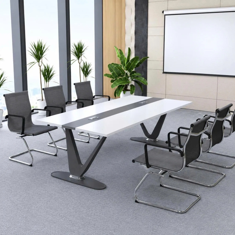 Bàn Họp Chân Sắt Chữ V Cho Phòng Họp 2m - BH58