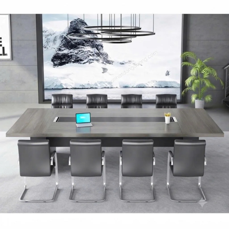 Bàn Họp Văn Phòng Sang Trọng Chân Hộp 2m4 - BH49