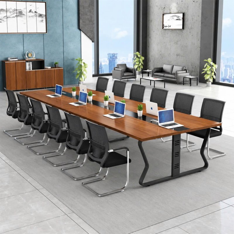 Bàn Họp Làm Việc Chân Đen Nhập Khẩu – Hiện Đại, Sang Trọng Cho Văn Phòng  BH59