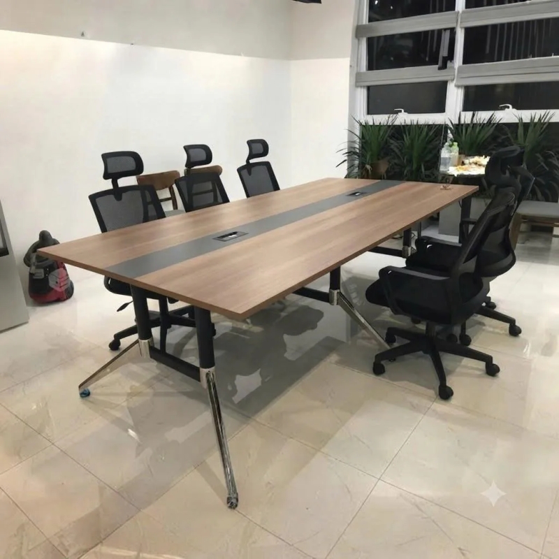 Bàn Họp Văn Phòng Chân Sắt Iris Hiện Đại 3m6 - BH52