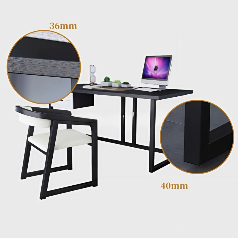 Bàn Làm Việc Chân Sắt Dáng Chữ U Cứng Cáp - BLV132