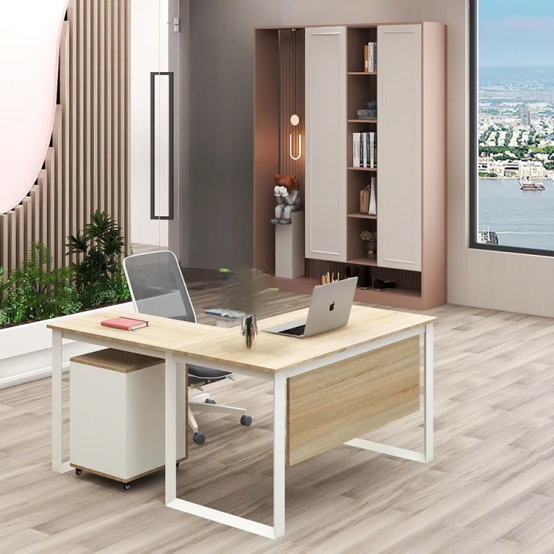 Bàn Làm Việc Chữ L Chân Sắt Hiện Đại - BLV140