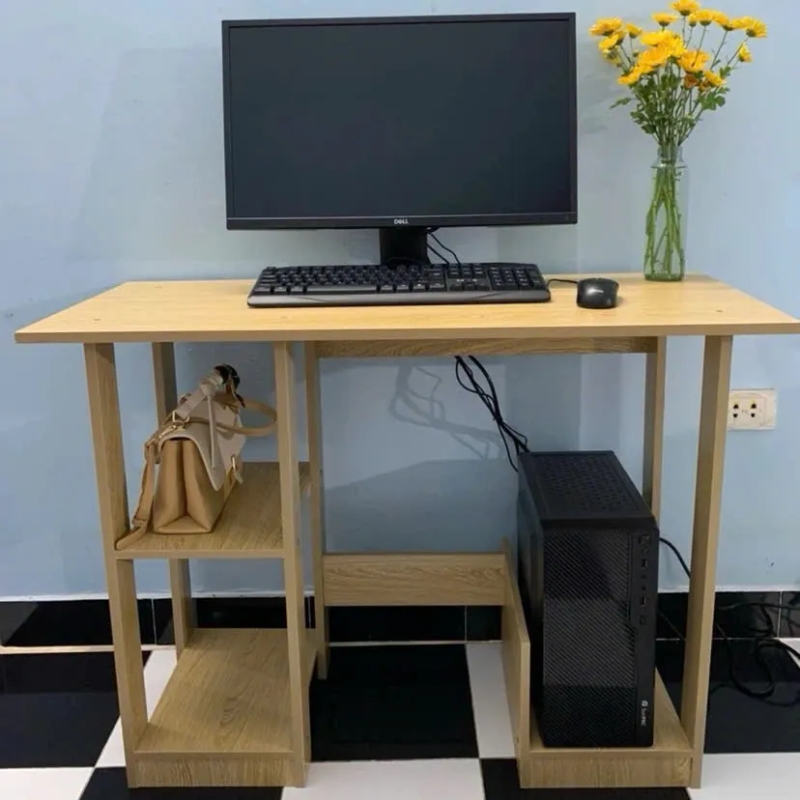 Bàn Làm Việc Gỗ Đẹp Có Kệ Đa Năng - BG78