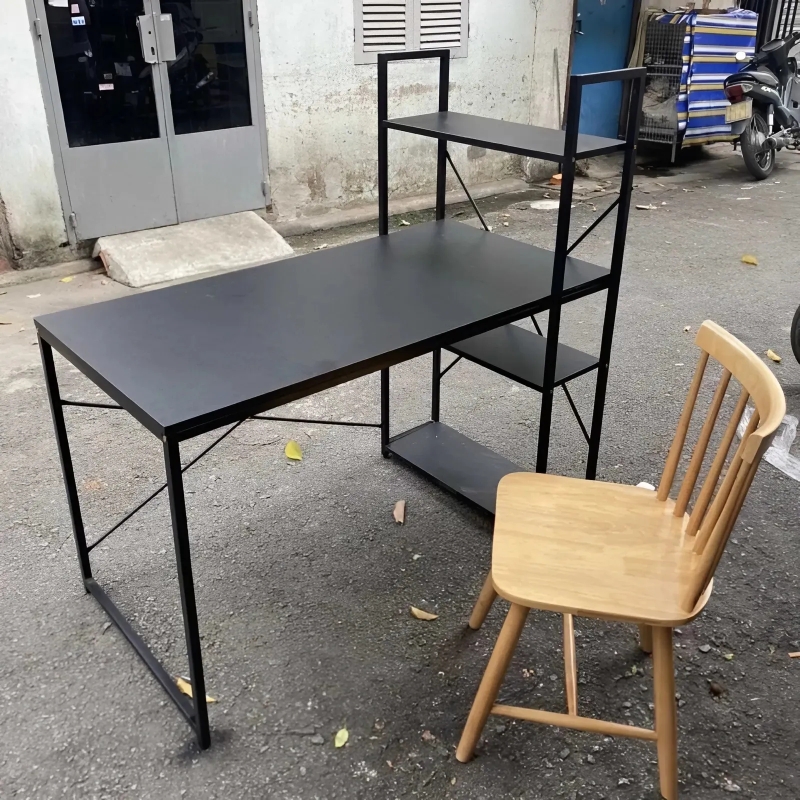 Bàn Làm Việc Gỗ MDF 3 Kệ Sách - BLV28