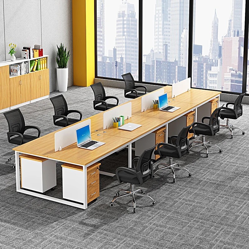 Cụm Bàn Làm Việc Nhóm 8 Người Chân Sắt - BC17