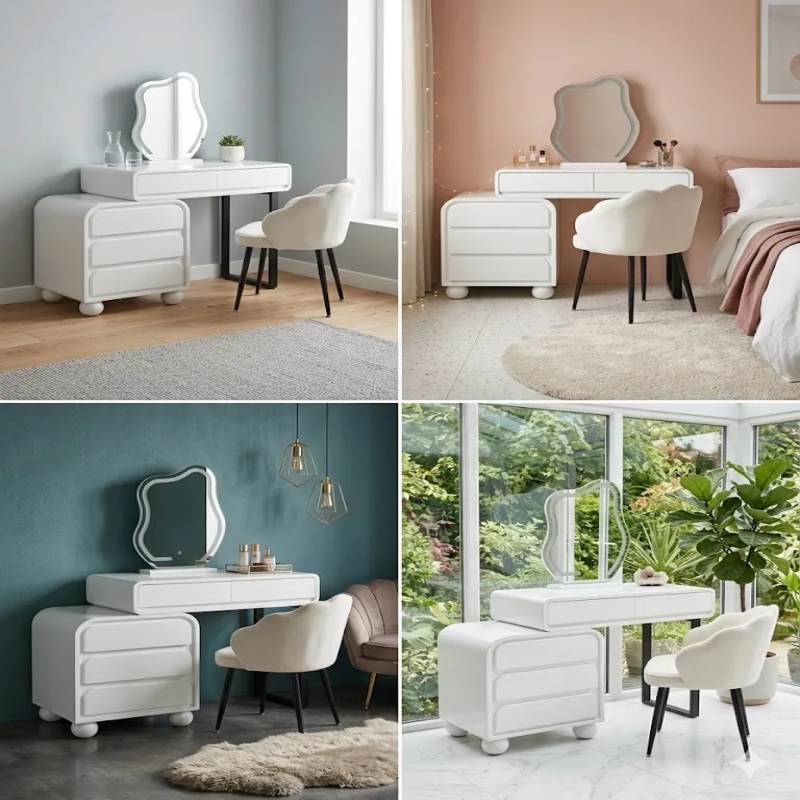 Bàn Trang Điểm Mini Chân Sắt Sơn Tĩnh Điện Thiết Kế Hiện Đại - BTD29