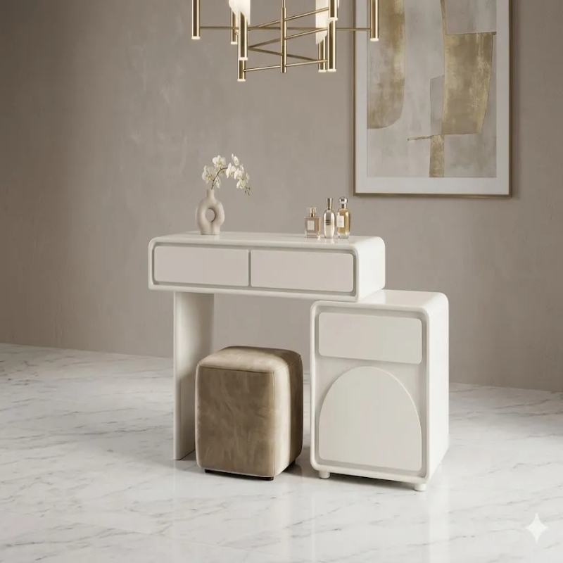 Bàn Trang Điểm Mini Kèm Tủ Lưu Trữ Tiện Lợi Cho Phòng Ngủ - BTD43
