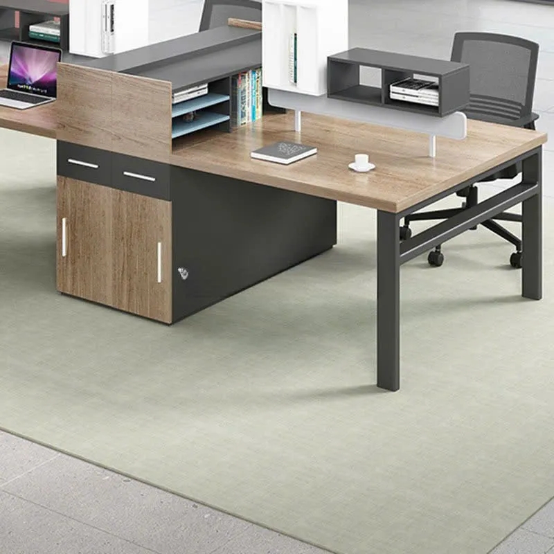 Cụm Bàn Làm Việc 4 Người Chân Sắt Sơn Tĩnh Điện Bền Đẹp - BC119