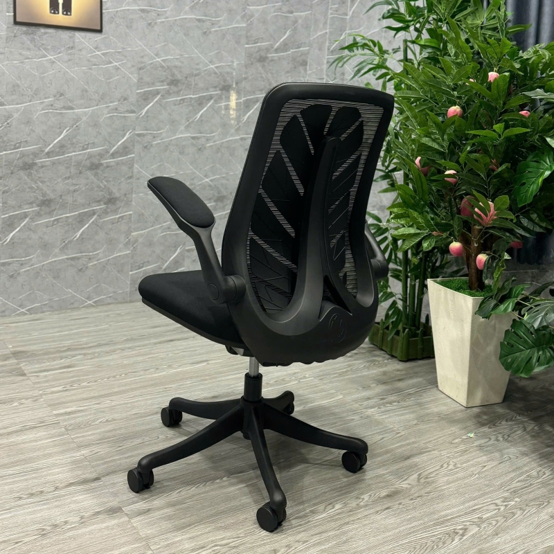 Ghế Xoay Văn phòng Lưng Chiếc Lá tay Gập - GX8