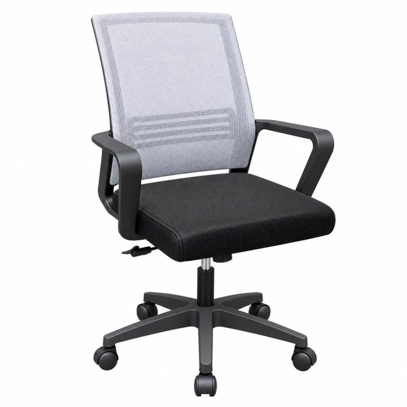 Ghế Xoay Nhân Viên Lưng Lưới Xám Hiện Đại - GX111