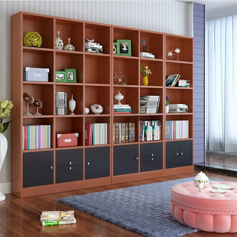 Hệ Kệ Trang Trí Phòng Khách Thiết Kế Ô Vuông Nghệ Thuật - THS375