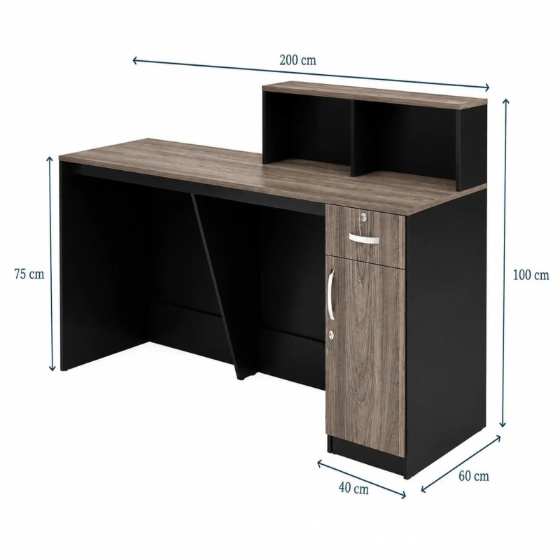 Quầy Lễ Tân Tông Đen Mạnh Mẽ - LT36