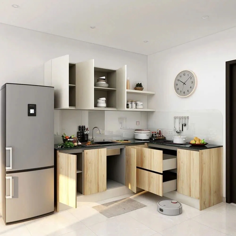 Tủ Bếp Góc L Gọn Gàng Cho Căn Hộ Nhỏ - TB17