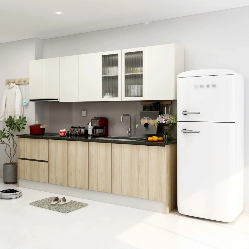 Tủ Bếp Chữ I Thiết Kế Hiện Đại Bên Huỳnh Gia - TB10