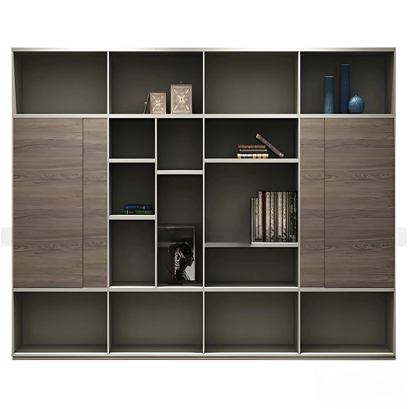 Tủ Tài Liệu Gỗ Thiết Kế Kệ Trưng Bày Đặc Biệt  - THS293