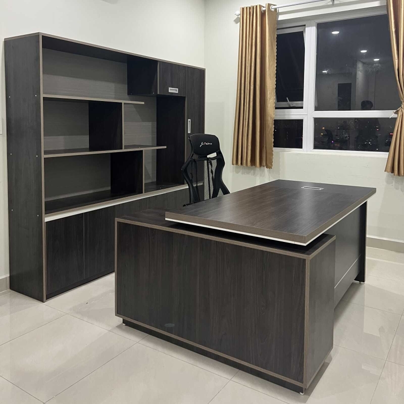 Tủ Tài Liệu Gỗ Kết Hợp Kệ Trưng Bày - THS216