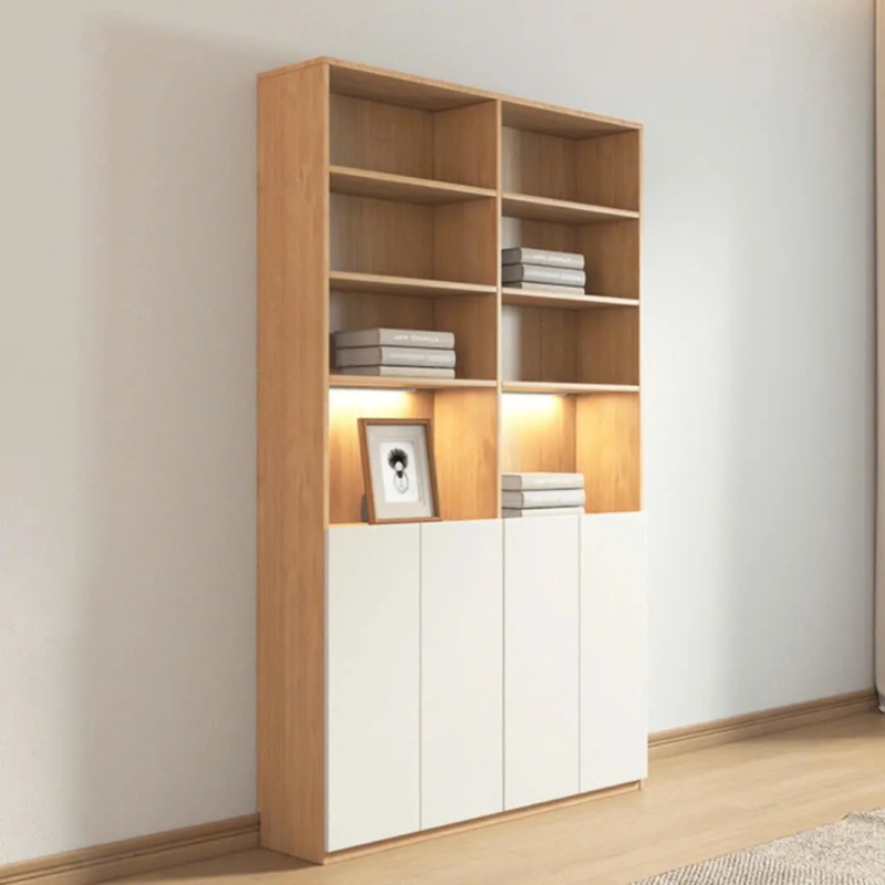 Tủ Hồ Sơ Gỗ Kết Hợp Kệ Trang Trí Sang Trọng - THS317