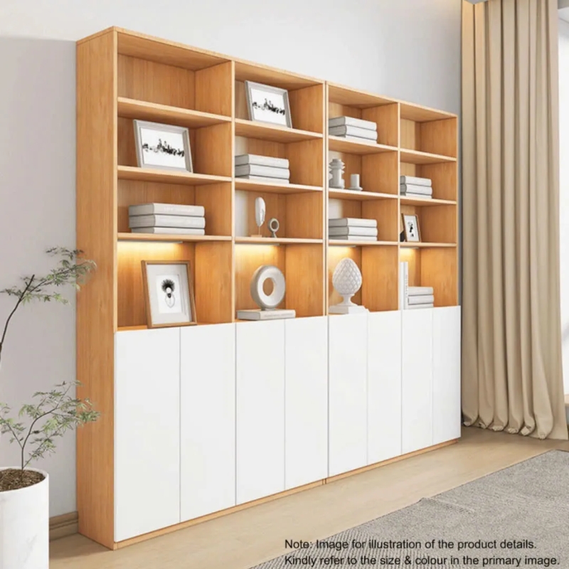 Tủ Hồ Sơ Gỗ Kết Hợp Kệ Trang Trí Sang Trọng - THS317