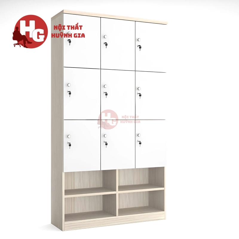 Tủ Locker Gỗ 9 Ngăn Liền Kệ Giày - TLK7