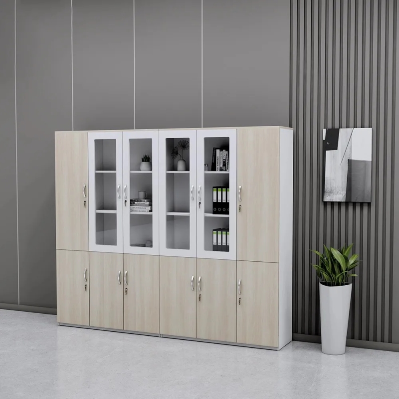 Tủ Tài Liệu 12 Cánh Kết Hợp Ô Trang Trí Đa Năng - THS419