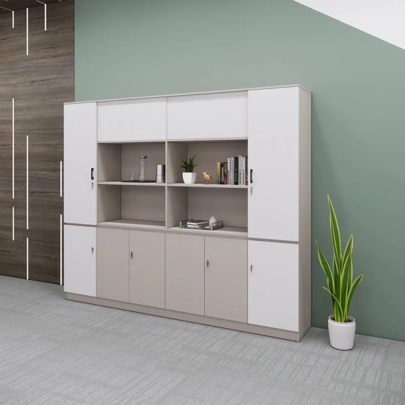 Tủ Tài Liệu 6 Cánh Kín Kết Hợp Kệ Trưng Bày Đa Năng - THS390