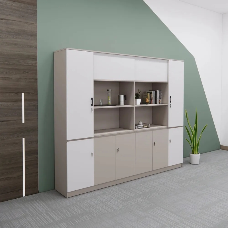 Tủ Tài Liệu 6 Cánh Kín Kết Hợp Kệ Trưng Bày Đa Năng - THS390