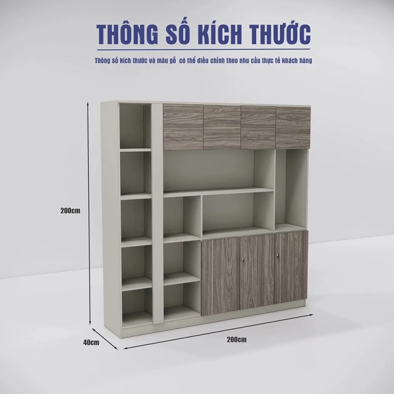 Tủ Tài Liệu Đa Khoang Lưu Trữ Tích Hợp Decor - THS401