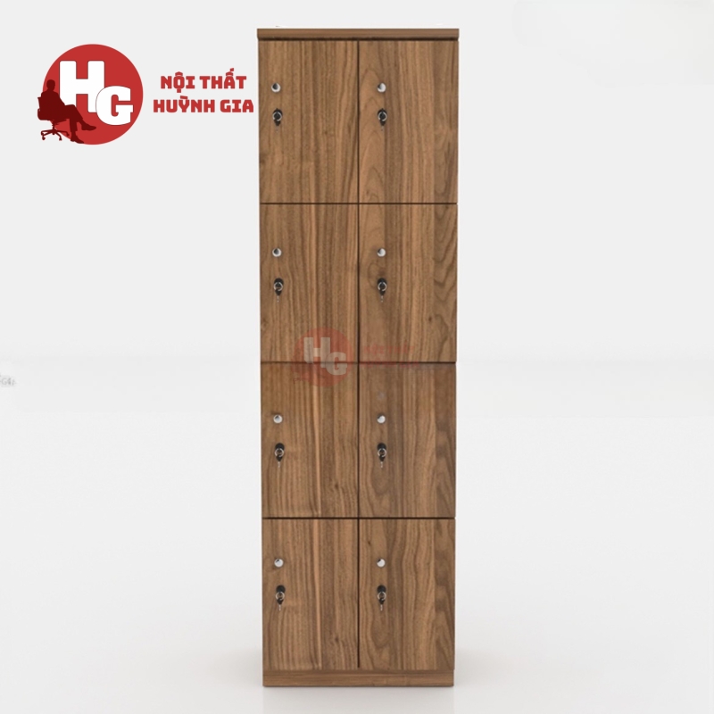 Tủ Locker Gỗ MDF Dáng Dọc 8 Cánh - TLK17