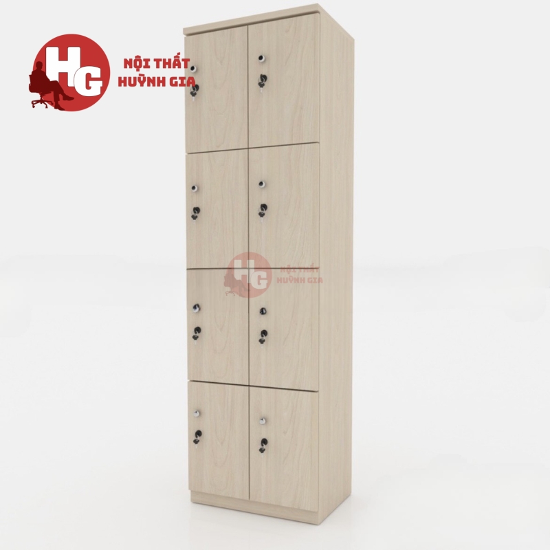 Tủ Locker Gỗ MDF Dáng Dọc 8 Cánh - TLK17