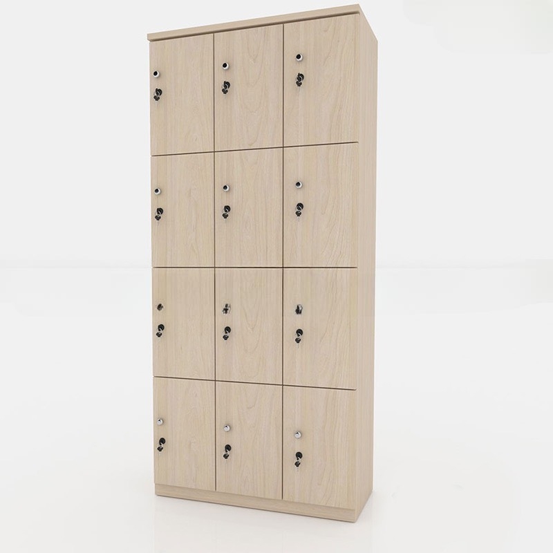 Tủ Locker 12 Cánh Màu Vân Gỗ Tự Nhiên - TLK22