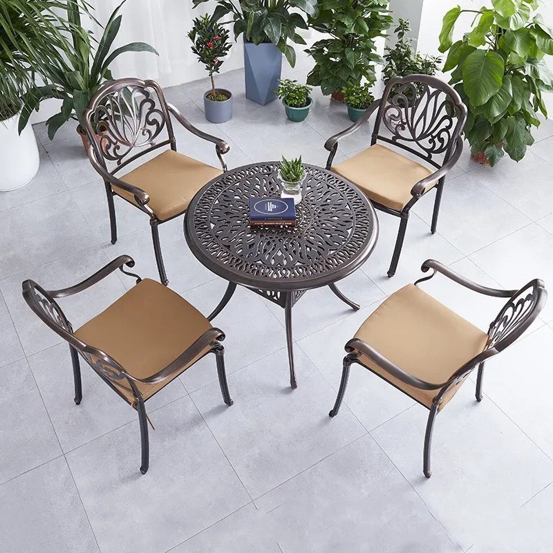 Ghế Sân Vườn Nhôm Đúc Lưng Hoa Văn  - SV10