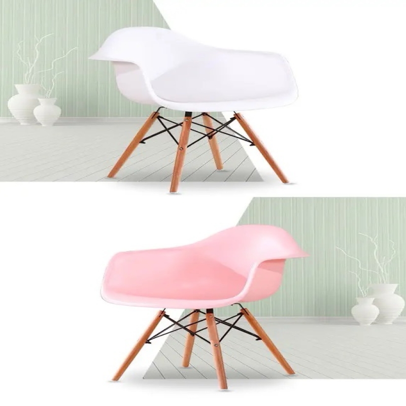 Ghế Cafe Tiếp Khách Eames Mặt Thuyền Chân Gỗ - CF39