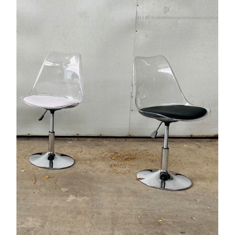 Ghế Eames Trong Suốt Chân Mâm Xoay - CF42