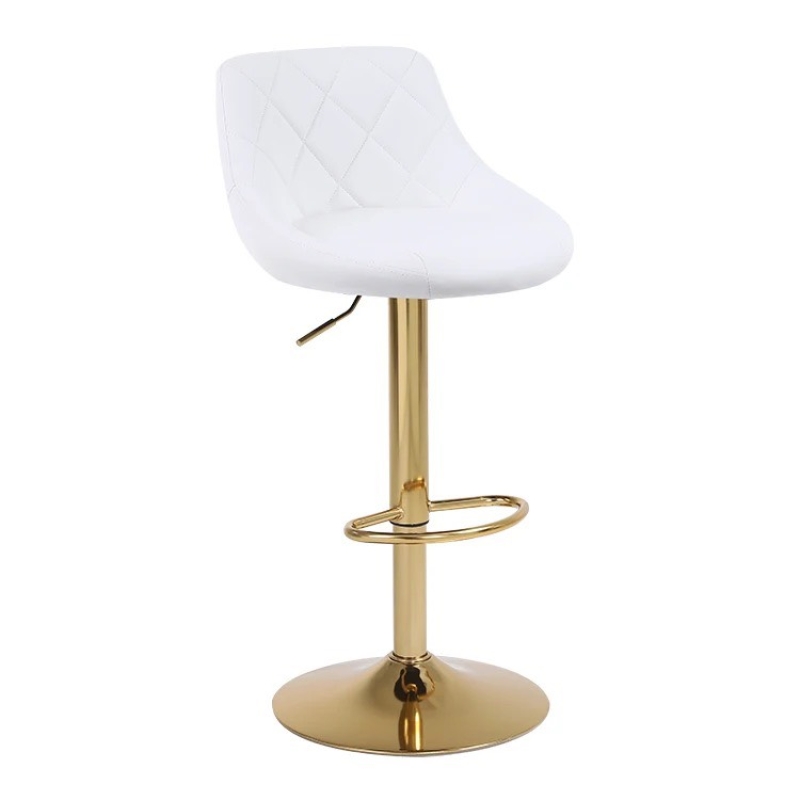 Ghế Bar Lưng Nệm Đính Cúc Chân Mạ - QB15