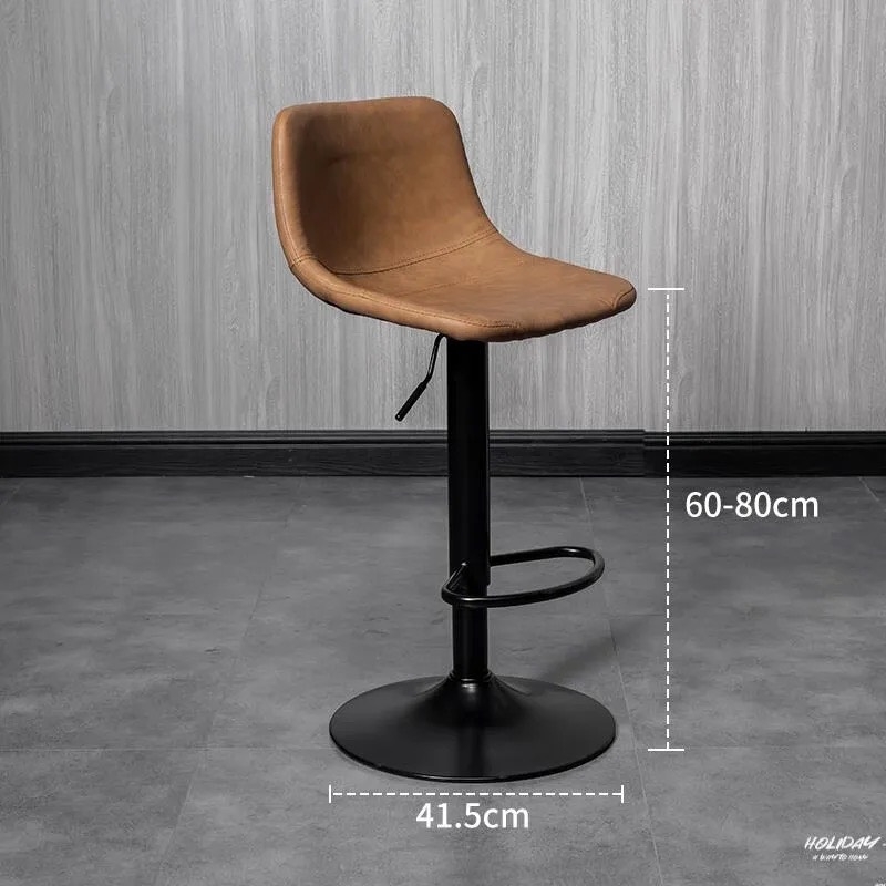 Ghế Bar Lưng Da Chân Sắt Tăng Giảm - QB30