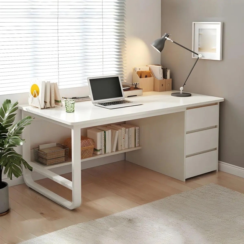 Bàn Làm Việc Hộc IKEA Chân Sắt - BLV48