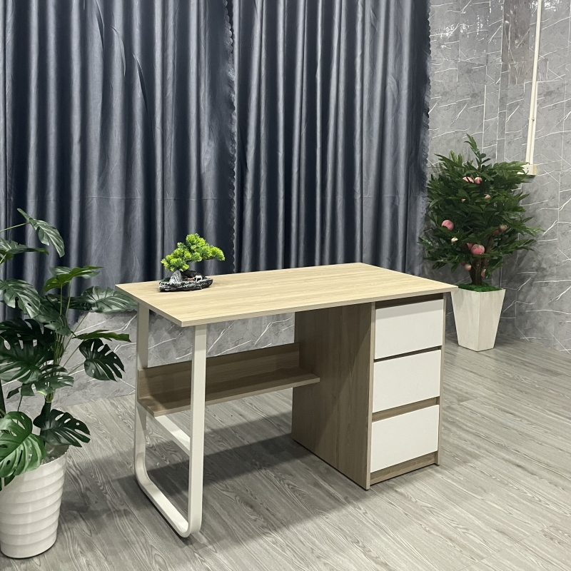 Bàn Làm Việc Hộc IKEA Chân Sắt - BLV48